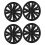4PCS 19in Wheel Hub Cap Model X Plaid Style Wheel 6