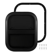 RV Vertical Sliding Rounded Corner Windows Black