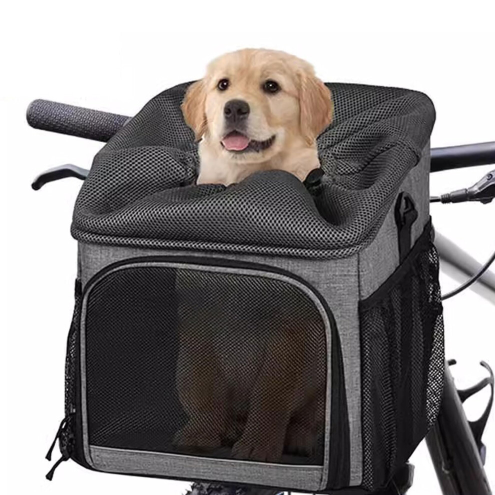 Pet Bike Basket, Dog Bike Basket Carrier, Bike Basket Rear, Pet Travel Bag, Cat Bike Basket, for Small Medium Cats and Dogs