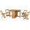 Seconique Santos Butterfly Dining Set Natural Wax - Dining Table with 4 Chairs 2
