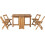 Seconique Santos Butterfly Dining Set Natural Wax - Dining Table with 4 Chairs 8
