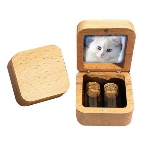 (B) Wooden Urn For Human Ashes Keepsake Cremation Urn Box For Pets Engraving