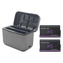 (Set3) Shadow Stone Insta360 X5 Battery Charger X5 Portable Dual Charging