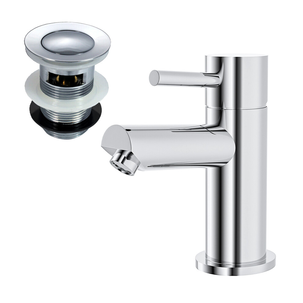 Nes Home Murphy Cloakroom Mono Basin Mixer Faucet Tap & Waste Chrome
