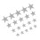20pcs Rhinestone Star Patches Exquisite Beautiful 3