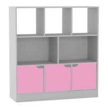 (White, Plain) 8 Cube Asymmetrical Storage Bookcase and Shelving Unit