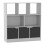 (White, Line) 8 Cube Asymmetrical Storage Bookcase and Shelving Unit 1