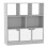 (White, Line) 8 Cube Asymmetrical Storage Bookcase and Shelving Unit 1