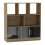 (Oak, Gloss) 8 Cube Asymmetrical Storage Bookcase and Shelving Unit 1
