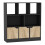 (Black, Plain) 8 Cube Asymmetrical Storage Bookcase and Shelving Unit 1