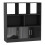 (Black, Gloss) 8 Cube Asymmetrical Storage Bookcase and Shelving Unit 1