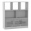 (White, Metal) 8 Cube Asymmetrical Storage Bookcase and Shelving Unit 1
