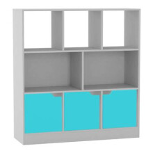 (White, Plain) 8 Cube Asymmetrical Storage Bookcase and Shelving Unit