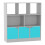 (White, Plain) 8 Cube Asymmetrical Storage Bookcase and Shelving Unit 1