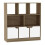 (Oak, Plain) 8 Cube Asymmetrical Storage Bookcase and Shelving Unit 1