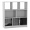 (White, Gloss) 8 Cube Asymmetrical Storage Bookcase and Shelving Unit 1