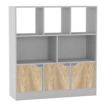 (White, Plain) 8 Cube Asymmetrical Storage Bookcase and Shelving Unit