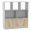(White, Plain) 8 Cube Asymmetrical Storage Bookcase and Shelving Unit 1