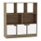 (Oak, Line) 8 Cube Asymmetrical Storage Bookcase and Shelving Unit 1