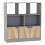 (Grey, Plain) 8 Cube Asymmetrical Storage Bookcase and Shelving Unit 1