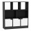 (Black, Line) 8 Cube Asymmetrical Storage Bookcase and Shelving Unit 1