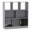 (Grey, Gloss) 8 Cube Asymmetrical Storage Bookcase and Shelving Unit 1