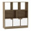 (Oak, Geo) 8 Cube Asymmetrical Storage Bookcase and Shelving Unit 1