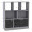 (Grey, Geo) 8 Cube Asymmetrical Storage Bookcase and Shelving Unit 1