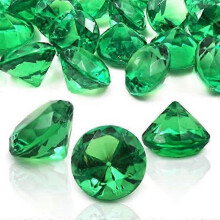 (green) 100Pcs 25mm Clear Acrylic Diamonds for Wedding Table Scatters, Vase Fillers, Gemstones Confetti
