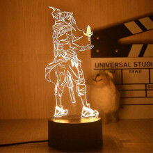 (Jett) New Game VALORANT 3D Led Night Light For Kid Anime Home Bedroom Sunset Lamp Christmas Children Illusion Decor Gift Omen Killjoy