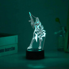 (Reyna) New Game VALORANT 3D Led Night Light For Kid Anime Home Bedroom Sunset Lamp Christmas Children Illusion Decor Gift Omen Killjoy