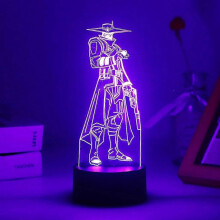 (Cypher) New Game VALORANT 3D Led Night Light For Kid Anime Home Bedroom Sunset Lamp Christmas Children Illusion Decor Gift Omen Killjoy