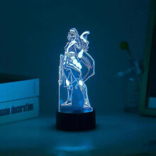 (Sage) New Game VALORANT 3D Led Night Light For Kid Anime Home Bedroom Sunset Lamp Christmas Children Illusion Decor Gift Omen Killjoy
