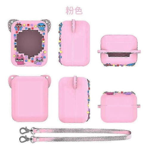 (Pink) Bitzee Interactive Digital Pet Silicone Case with Lanyard - Protective Skin Sleeve for Virtual Electronic Pets 1