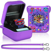 (Purple) Bitzee Interactive Digital Pet Silicone Case with Lanyard - Protective Skin Sleeve for Virtual Electronic Pets
