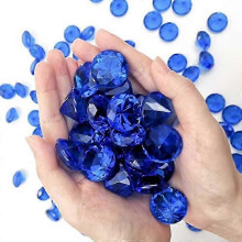 (navy blue) 100Pcs 25mm Clear Acrylic Diamonds for Wedding Table Scatters, Vase Fillers, Gemstones Confetti