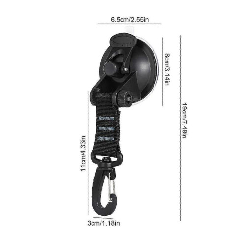 (Blue) Heavy Duty Suction Cup Hooks for Trucks & Campers 1