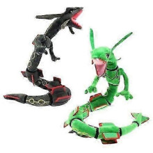 (Black) 80cm Green Rayquaza Black Dragon Plush Toys Stuffed Doll Kids Birthday Gifts