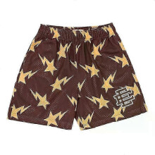 (Coffee WJX, L) Eric Emanuel EE Basic Shorts - Men's & Women's Gym Workout Mesh Shorts