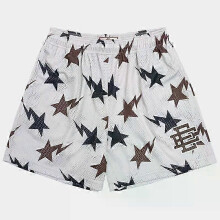 (White and coffee WJX, M) Eric Emanuel EE Basic Shorts - Men's & Women's Gym Workout Mesh Shorts