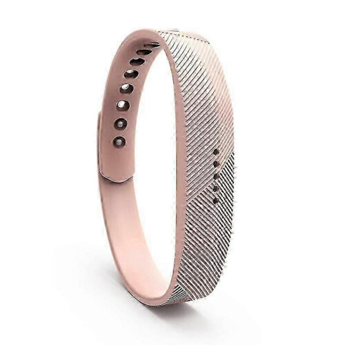 (L, Khaki) Fitbit Flex2 Silicone Wristband Replacement Sport Bracelet