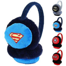 (Superman) Kids Boys Girls Superhero Earmuffs Batman Spiderman Winter Warm Ear Warmer