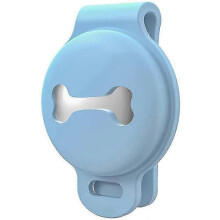 (Sky blue) Smart GPS Dog Tracker Anti-Lost Pet Locator for Cats Dogs Birds Wearable Bluetooth Tracking Device
