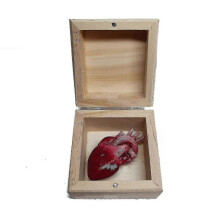 (B) 3D My Heart in a Box - Funny Human Heart Ornament, Valentine's Day Gift for Lovers
