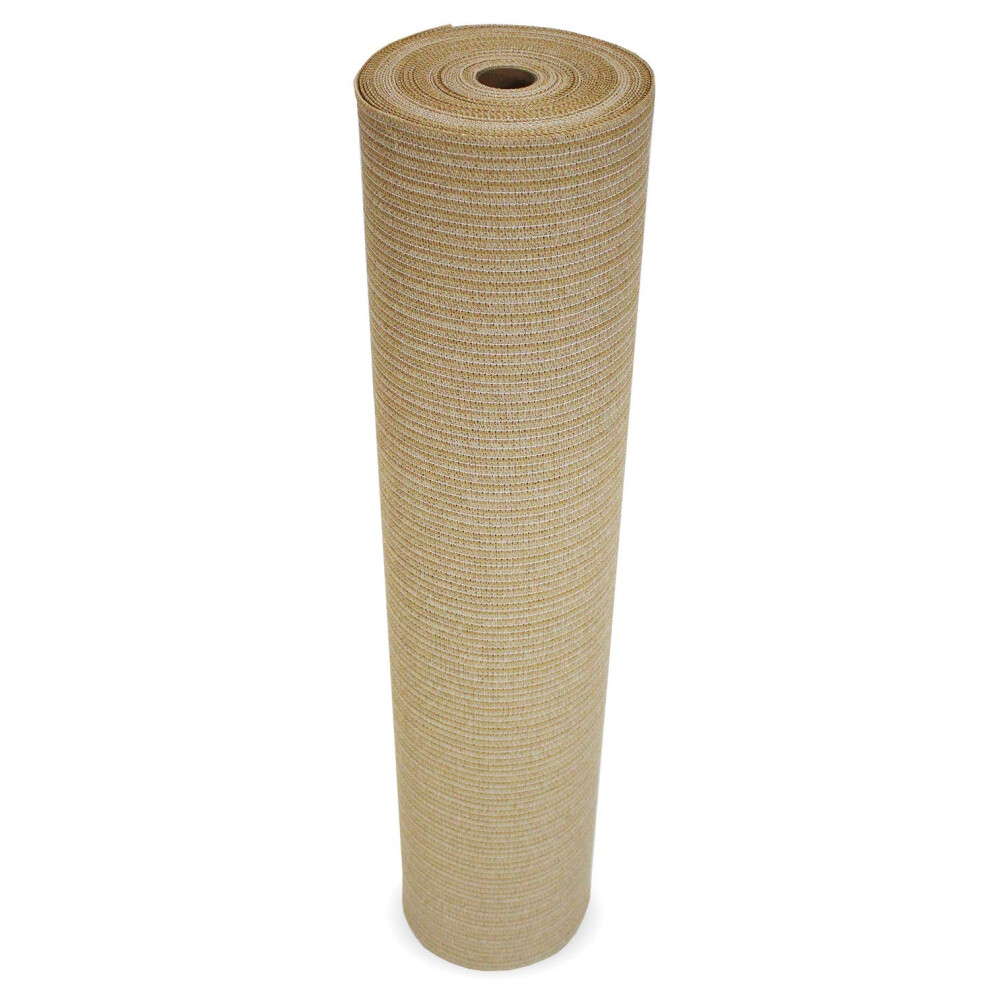90% UV Block Sun Protection and Privacy Screen Shade Fabric Roll, 6' x 50, Beech