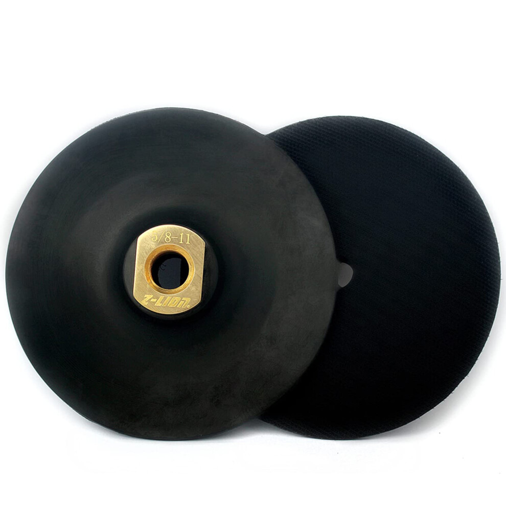 5' 2Pcs Rubber Backing Pad Black Backer Pads Hook And Loop Backing Holder 5/811 Thread For Angle Grinder 6276012662183