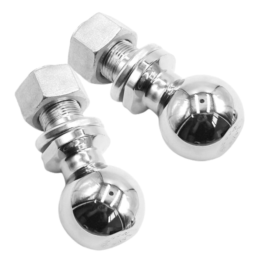 2Pcs Trailer Ball Accessories Towing Hitch Ball Trailer Hitch Tow Ball Tow Ball For Trailer Tow Balls Trailer Balls Tow Ball Trailer Ball Steel Silver 6276012665580