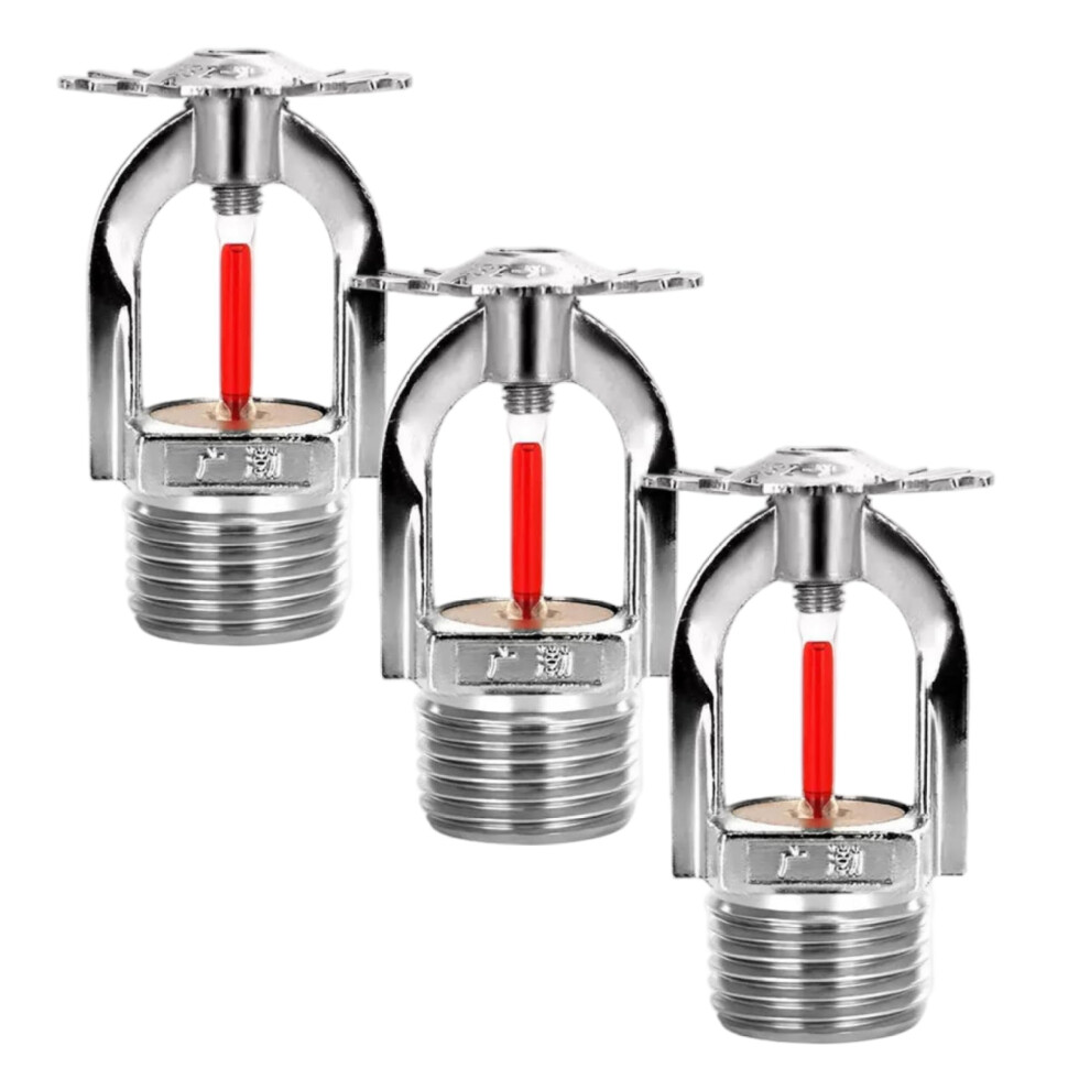 3Pcs Fire Sprinkler Heads, Pendant Type 68 /155 Water Spray Down Quick Response For Residential Buildings, 3 Pcs Set, Fire Sprinkler Ref: 8923 6493810985843