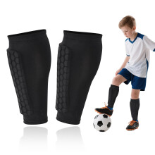 1 Pair of 's Football Shin Pads Socks with Honeycomb Pads, XS