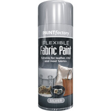 200ml Silver Fabric Spray Paint Flexible Leather Vinyl Clothes Textile